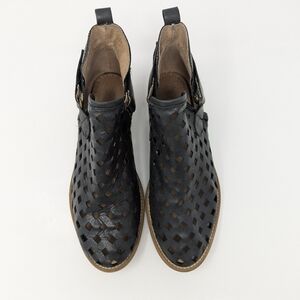 Black leather cut out Anthropologie shoes size 36